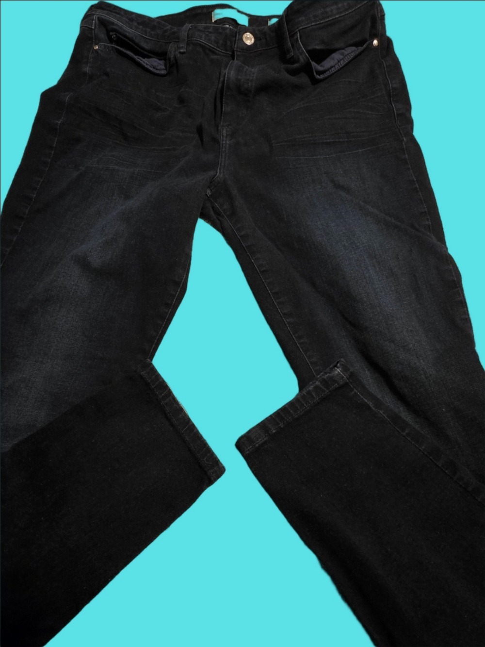 4/$67 Deal! Guess Women's Straight-Leg Jeans in Dark Blue Denim Wash